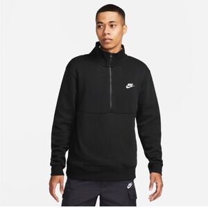 NWT Nike Men’s Sportswear Half Zip Warm Cozy  Black Pullover Size S Sweatshirt